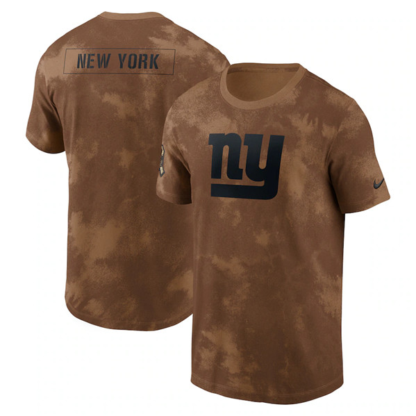 Men's New York Giants 2023 Brown Salute To Service Sideline T-Shirt